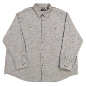 SOLARIS Heavy Duty Gray Button-Up 4XB Shirt